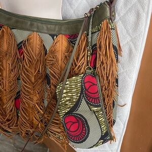 MZ Wallace Hard to Find, NEW BoHo Cross body Handbag Tote/ attachable pouch.